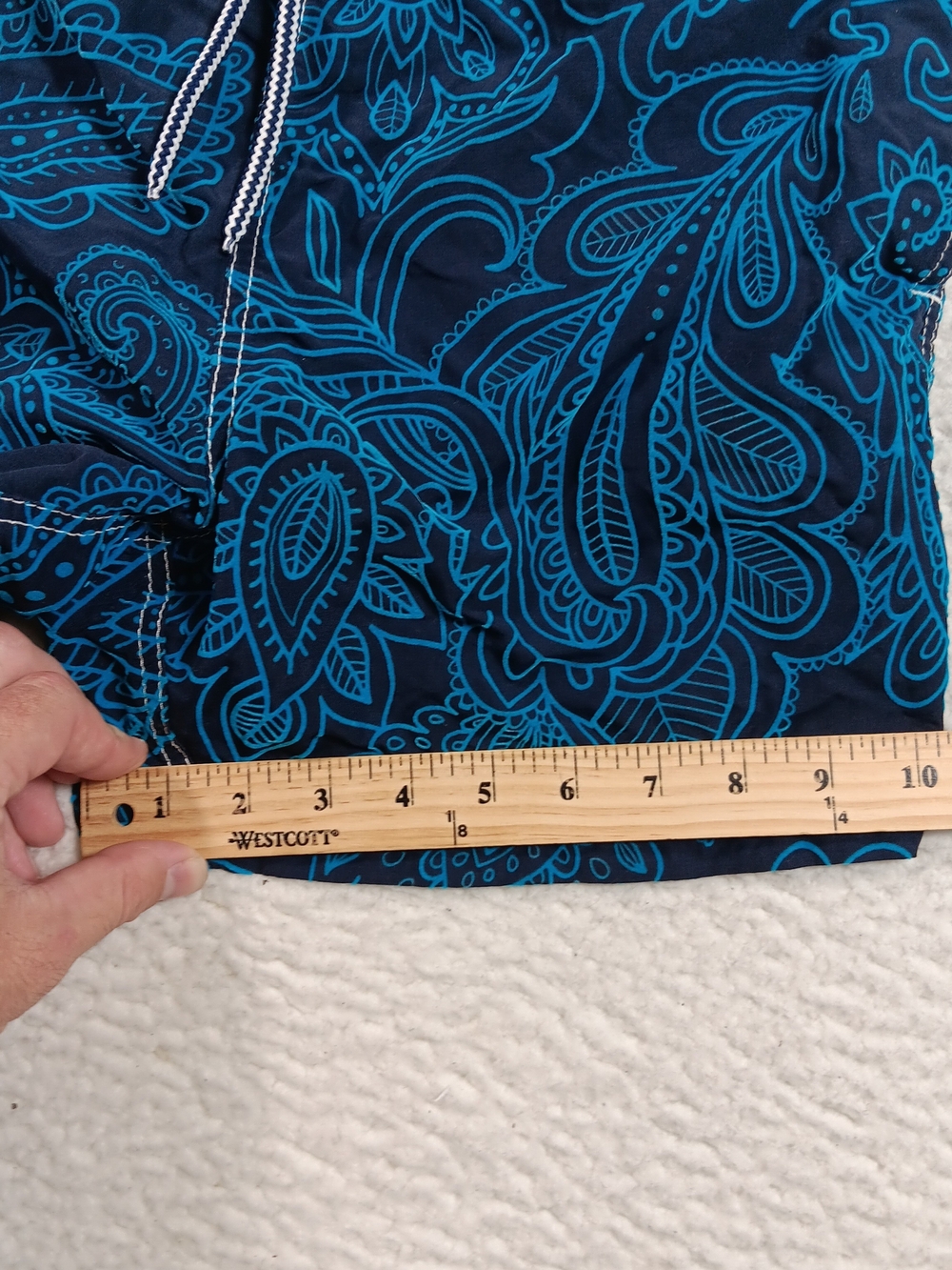 MC2 Saint Barth Swim Trunks Mens Small Blue Gustavia Velvet Swim Shorts Floral - Picture 13 of 14